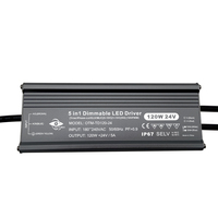 Vente d'usine CE Triac 010v 1-10v Dim Outdoor Waterproof 24V 120W Dimmable LED Driver
