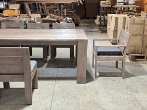 कस्टम-निर्मित आधुनिक टिकाऊ वाटरप्रूफ आउटडोर टेबल और विला उपयोग के लिए टेक फिनिश के साथ कुर्सियां - Product Image 5