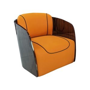 Sofá de Reuniones Casual de Estilo Europeo Moderno, Reclinable, con Armazón de Madera y Tapicería de Cuero, para Cafeterías, Librerías, Áreas de Recepción y Oficinas en Casa - Product Image 1