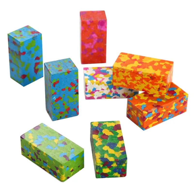 Cuteeco — boîte à Crayons multi-couleurs, confettis Non toxiques, Crayon carrées, bâtons de coloration, 12 pièces