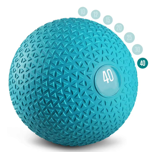 Palle mediche Slam Ball in PVC riempite di sabbia, personalizzabili, durevoli, lucide, nere, blu, verde acqua, arancioni, da 10-40 libbre, per allenamento di forza, fornitura di fabbrica - Product Image 1