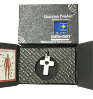2025 véritables pendentifs quantiques avec pierre technologie japonaise puissant pendentif croix d'énergie de science scalaire quantique