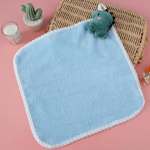 Nouvelle serviette de bain pour bébé, bavoirs, mouchoir, <span class=keywords><strong>doudou</strong></span> en tissu super doux, coton PP brodé, serviette de visage pour nouveau-né, cadeau d'anniversaire - Product Image 2