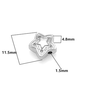 เครื่องประดับสแตนเลสรูปดาวสำหรับสร้อยคอและสร้อยข้อมืออุปกรณ์ DIY - Product Image 2
