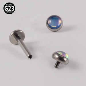 G23ฟิล์มไทเทเนียม labret แบบประกายวิบวับบน4มม. เครื่องประดับเจาะริมฝีปากเกลียวภายใน tragus เครื่องประดับน่ารักงานแต่งงาน - Product Image 5