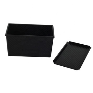 1Lb Capacidad de masa Antiadherente Rectángulo Caja de tostadas plana Pan Pullman Pan con labio - Product Image 2