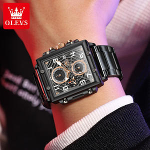   Reloj de Cuarzo OEM con Logotipo Personalizado 2958, Diseño Cuadrado de Acero, Multifuncional, Fases Lunares, Resistente al Agua, con Puntero - Product Image 4