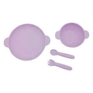 Ensemble d'alimentation magnétique en silicone pour bébé, <span class=keywords><strong>4</strong></span> pièces, ustensiles pour nourrissons et tout-petits avec assiette, bol, fourchette et cuillère pour les <span class=keywords><strong>repas</strong></span> quotidiens et les déplacements - Product Image 4