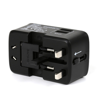 2 Ports USB Anti Electric Shock UK US AUS EU 4 Standard Plugs World Universal Travel Adapters With 5000MA Power Bank