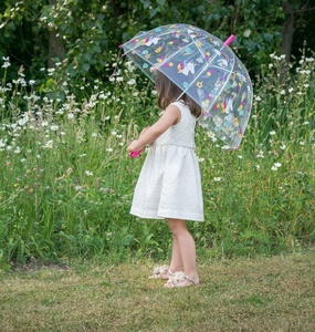 Adorable parapluie transparent en PVC et POE pour enfants, avec impression <span class=keywords><strong>de</strong></span> dessins animés personnalisés - Product Image 4