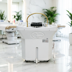 Hot Cold Dual Control Shampoo Basin with <b>Finger</b> Pressure <b>Massage</b> – Hair Washing Sink Scalp Care Salon Equipment - Product Image 1