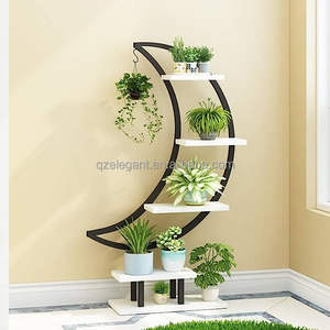 Scaffale per piante in metallo di grandi dimensioni con scaletta semicurva a forma di luna vaso di fiori per il giardino del Patio di casa <span class=keywords><strong>balcone</strong></span> - Product Image 6