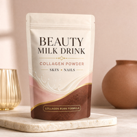 Boisson au Lait Beauté en Poudre de Collagène - Peau, Ongles & Contrôle de la Cellulite avec Stimulation du Métabolisme, Formule Brûle-Collagène