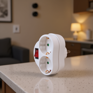 Adattatore Elettrico ExtraStar a 2 Prese 16A 250V con Interruttore per Uso Domestico Interno - Product Image 3