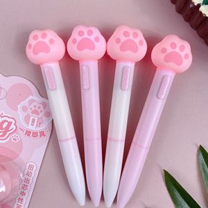 Nouveau <span class=keywords><strong>stylo</strong></span> gel lumineux style étoile 0,5 mm, brillant, mignon, créatif, avec support en forme de patte de chat rose en peluche, vente en gros pour <span class=keywords><strong>le</strong></span> bureau et l'école - Product Image 4
