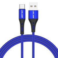 Câble de charge rapide USB TYPE C USLION 3A, câble de charge super rapide USB C tressé en nylon
