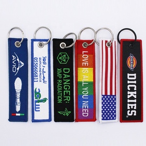 Llavero/Etiqueta de Equipaje/<span class=keywords><strong>Patch</strong></span> Bordado en Chenilla Personalizado con Diseño de Bandera de EE. UU., Lanyard de Piloto, Etiqueta de Equipaje de Mezclilla - Product Image 5