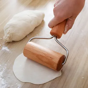 Kitchen Tool Wooden Rolling Pin Hand Dough Roller For Pastry Pasta Bakery Pizza