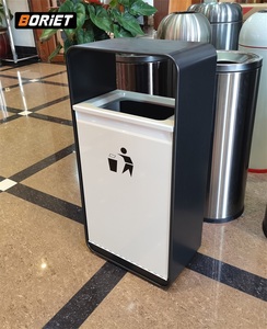 Contenedores de Reciclaje Comerciales de Acero Inoxidable Boriet, Ecológicos, Ahorran Espacio, Certificados ISO9001, Cubo de Basura Doble para Interiores - Product Image 3