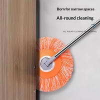 Serpillère multifonctionnelle motif tournesol avec design rétractable détachable pour carrelage/plafond, idéale pour le nettoyage des sols domestiques
