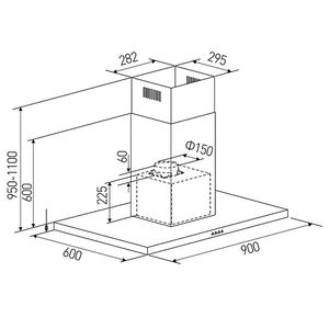 <span class=keywords><strong>Hotte</strong></span> d'échappement de cuisine en forme de T en acier inoxydable à 3 vitesses <span class=keywords><strong>Hotte</strong></span> d'îlot à bouton-poussoir <span class=keywords><strong>Hotte</strong></span> de cuisine - Product Image 6