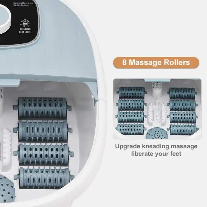 Spa baño masajeador motorizado masaje calefacción rápida aliviar pies dolor muscular