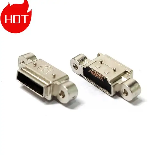 Nintendo מתג Usb סוג C מחבר זכר 24pin Pcb 2 4 5 6 פין Usb-C סוג טעינת נמל אנכי Ip68 Usb שקע נקבה מחבר