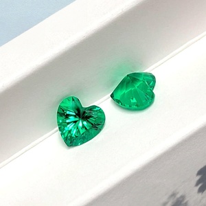 Esmeralda Creada en Laboratorio de 12345 Quilates, Diamante <span class=keywords><strong>Verde</strong></span> 7A, Color Amor, Tesoro, Esmeralda en Forma de Corazón Puntiagudo - Product Image 3