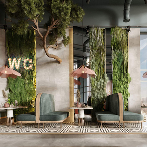 โซฟาเบาะนั่งแบบโมดูลาร์ทันสมัยสำหรับร้านอาหาร ออกแบบตามสั่งสำหรับร้านกาแฟ เฟอร์นิเจอร์เชิงพาณิชย์ หุ้มเบาะสีเขียว - Product Image 2