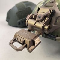 Support de casque tactique NVG de type T en alliage d'aluminium CNC, système de montage binoculaire NV pour PVS-15/18/31 L4G24, casque rigide à 4 suspensions à fentes