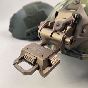 Support de casque tactique NVG de type <span class=keywords><strong>T</strong></span> en alliage d'aluminium CNC, système de montage binoculaire NV pour PVS-15/18/31 L4G24, casque rigide à 4 suspensions à fentes - Product Image 3