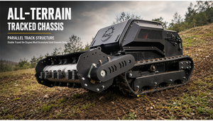 Robot tondeuse à fléaux diesel, largeur de coupe 1000 mm, télécommandée, sur chenilles, tête de coupe à dents de <span class=keywords><strong>castor</strong></span> - Product Image 5