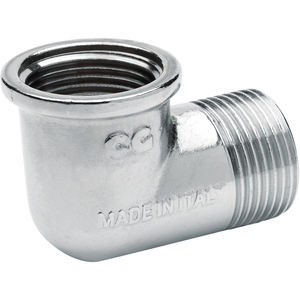 Outil de tournage en laiton chromé coudé mâle/femelle 3/8x3/8 - Product Image 2