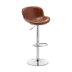 Taburete de Bar Giratorio Ajustable, Moderno, de Cuero PU, con Reposapiés Ergonómico, Tapizado, <span class=keywords><strong>para</strong></span> Sala de Estar - Product Image 6