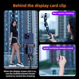 Perche à selfie trépied 1,7 m avec fonction <span class=keywords><strong>de</strong></span> mise en miroir d'écran, télécommande sans fil HD et réglage rapide d'un clic pour vlog et tournages en extérieur - Product Image 3