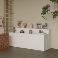 Support de présentation pliable Art Déco en papier kraft blanc et brun haute résistance, rétractable, portable, taille personnalisable, pour salon professionnel