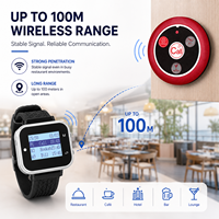 Système d'appel sans fil pour restaurant 433,92 MHz avec récepteur d'appel pour serveur et boutons d'appel, de facturation, d'annulation de commande pour café, hôtel, bar