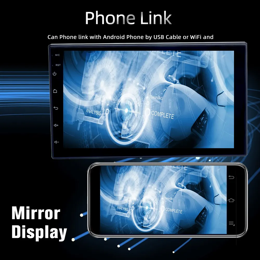 Универсальный сенсорный экран 2 Din Android автомобильный Радио Dvd плеер двойной Din 7 дюймов Gps навигации автомобиля стерео