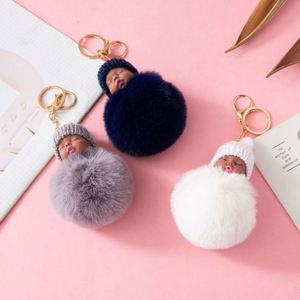 Llavero de Peluche Suave y Ecológico con Forma de Muñeca Bebé Durmiendo, Color Negro, para Bolsos de Mujer - Product Image 2