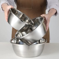 Bol mélangeur en acier inoxydable poli, non magnétique, empilable, qualité alimentaire, directement de l'usine, pour la maison et la restauration