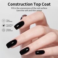 R S Nail Gel Multifonction 2 en 1 Brillant Top Coat Haute Brillance Gel de Construction Modelant Nivellant Vernis à Ongles