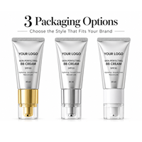 Crème BB végane OEM ODM, crème BB/CC nourrissante pour le visage, maquillage léger, unifie le teint, hydrate, base de maquillage naturelle pour le visage, 30 ml avec SPF30