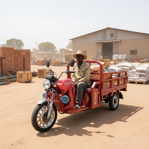Tricycle électrique de fret 60V 1500W à 3 roues <span class=keywords><strong>avec</strong></span> benne ouverte pour livraison et travaux agricoles – Marché européen - Product Image 4