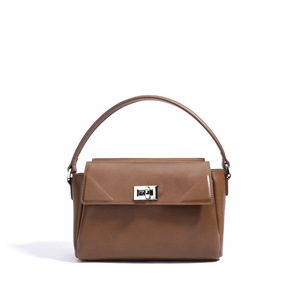 Bolso de Hombro de Cuero Vacuno Genuino de Lujo, Tamaño Pequeño, Diseño Simple, Bolso Bandolera con Cierre - Product Image 4