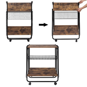 Cross-border wholesale <b>foldable</b> beverage <b>carts</b>, restaurant delivery <b>carts</b>, customizable mobile food <b>carts</b> for hotels, - Product Image 1