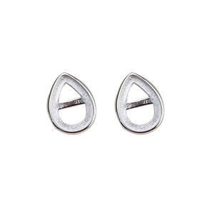 Juego de Pendientes y Colgante en Forma de Lágrima de Plata S925, Accesorios para DIY con Soporte Vacío para Jade de 8*11mm y 1746 Cuentas Mabe - Product Image 5
