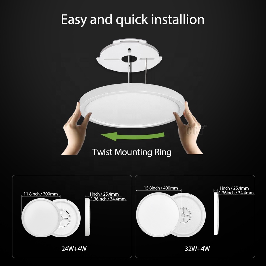APP Wifi Dimmable Interior RGB Bedroom Bathroom Decor Lights Smart Home Lighting Lamp Fixture Led Ceiling Light · image 3