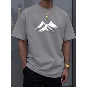 เสื้อยืดเปล่าขายส่ง พิมพ์ลายสกรีนดิจิตอล โลโก้แบรนด์ ผ้าโพลีเอสเตอร์ผสมคอตตอน เสื้อยืดไซส์ใหญ่สำหรับผู้ชาย - Product Image 2