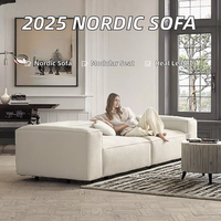 Nouveau design 2025 – Canapé-lit modulaire d'angle extensible et inclinable, style nordique moderne, pour salon, double place, ensemble de canapés compressés