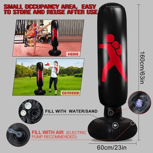 Sac de frappe gonflable en PVC réglable, camouflage aquatique, pour la salle de sport, l'entraînement physique et autres activités de boxe - Product Image 4